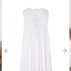 NA-KD Maxi Dress - White - Adjustable Ties